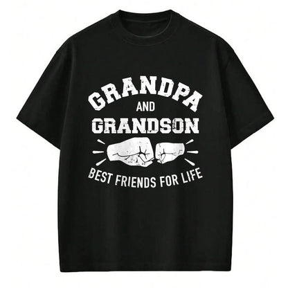Best Grandpa Shirt, Proud Grandpa Unisex T-Shirt/Hoodie/Sweatshirt HLT00 - Grandpa and grandson friends for life T-Shirt
