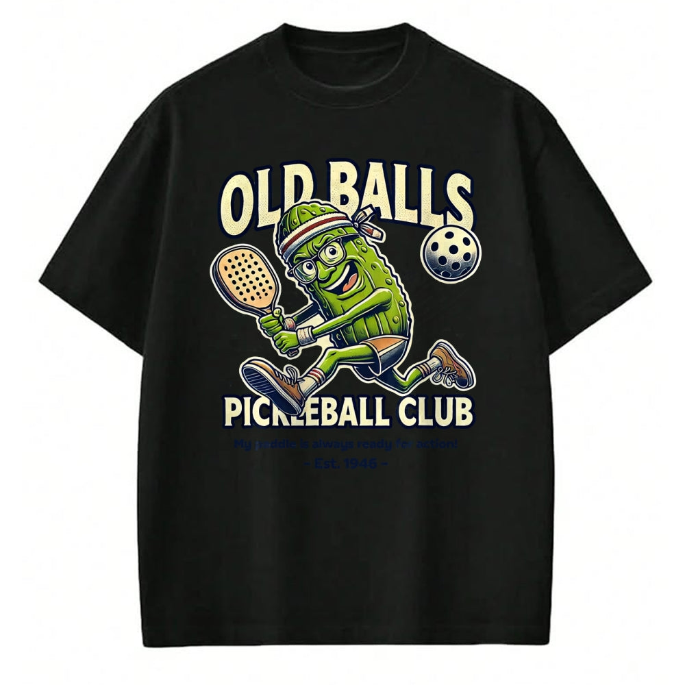 Funny Pickleball Shirt, Pickleball Lover Unisex T-Shirt/Hoodie/Sweatshirt HLT00 - Funny 80th Birthday Pickleball Men Born 1946 Pickle Dad T-Shirt