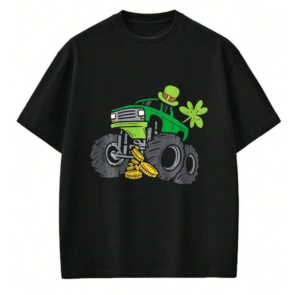 Patrick Day Shirts for Family, Funny Patrick Day shirts, st patrick's day Unisex T-Shirt/Hoodie/Sweatshirt HLT00 - Kids Leprechaun Monster Truck Shamrock St Patrick Day T-Shirt