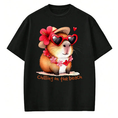 Cute Capybara Shirt, Funny Capybara Unisex T-Shirt/Hoodie/Sweatshirt HLT00 - Funny Capybara Long Sleeve T-Shirt
