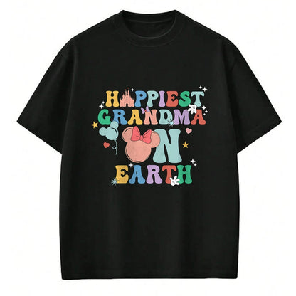 Best Grandma Shirt, Proud Grandma Unisex T-Shirt/Hoodie/Sweatshirt HLT00 - Groovy Happiest Grandma On Earth T-Shirt