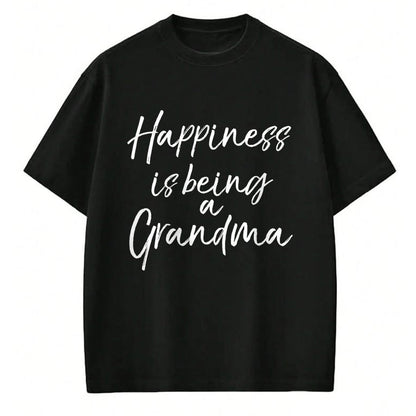 Best Grandma Shirt, Proud Grandma Unisex T-Shirt/Hoodie/Sweatshirt HLT00 - Womens Grandmother Gift from Grandkids Happiness is Being a Grandma V-Neck T-Shirt