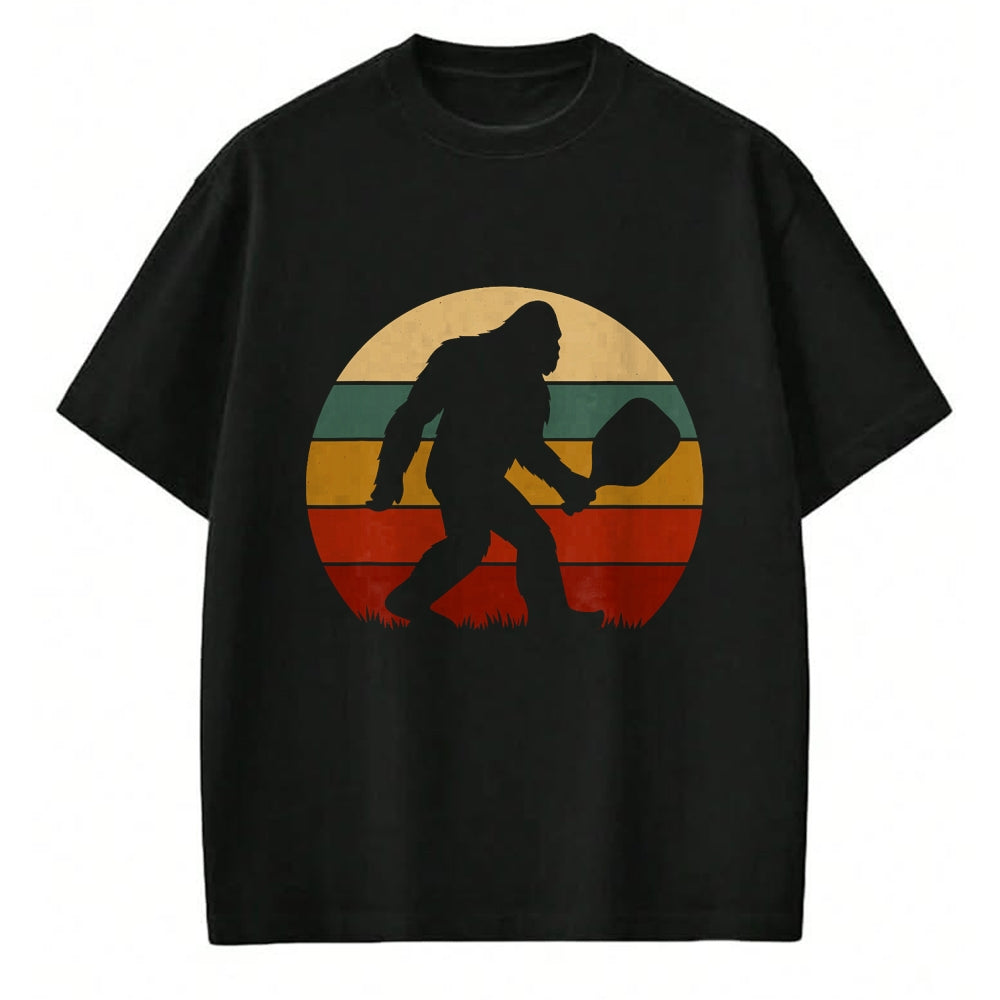 Funny Pickleball Shirt, Pickleball Lover Unisex T-Shirt/Hoodie/Sweatshirt HLT00 - Pickleball Bigfoot Retro Lovers Players Tee Men Women T-Shirt