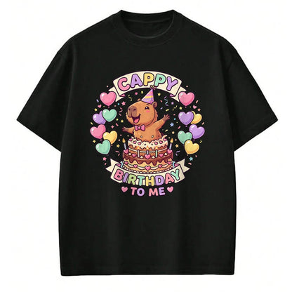 Cute Capybara Shirt, Funny Capybara UnisexT-Shirt/Hoodie/Sweatshirt HLT00 - Capybara Birthday Kawaii Girl Cappy Birthday to Me T-Shirt