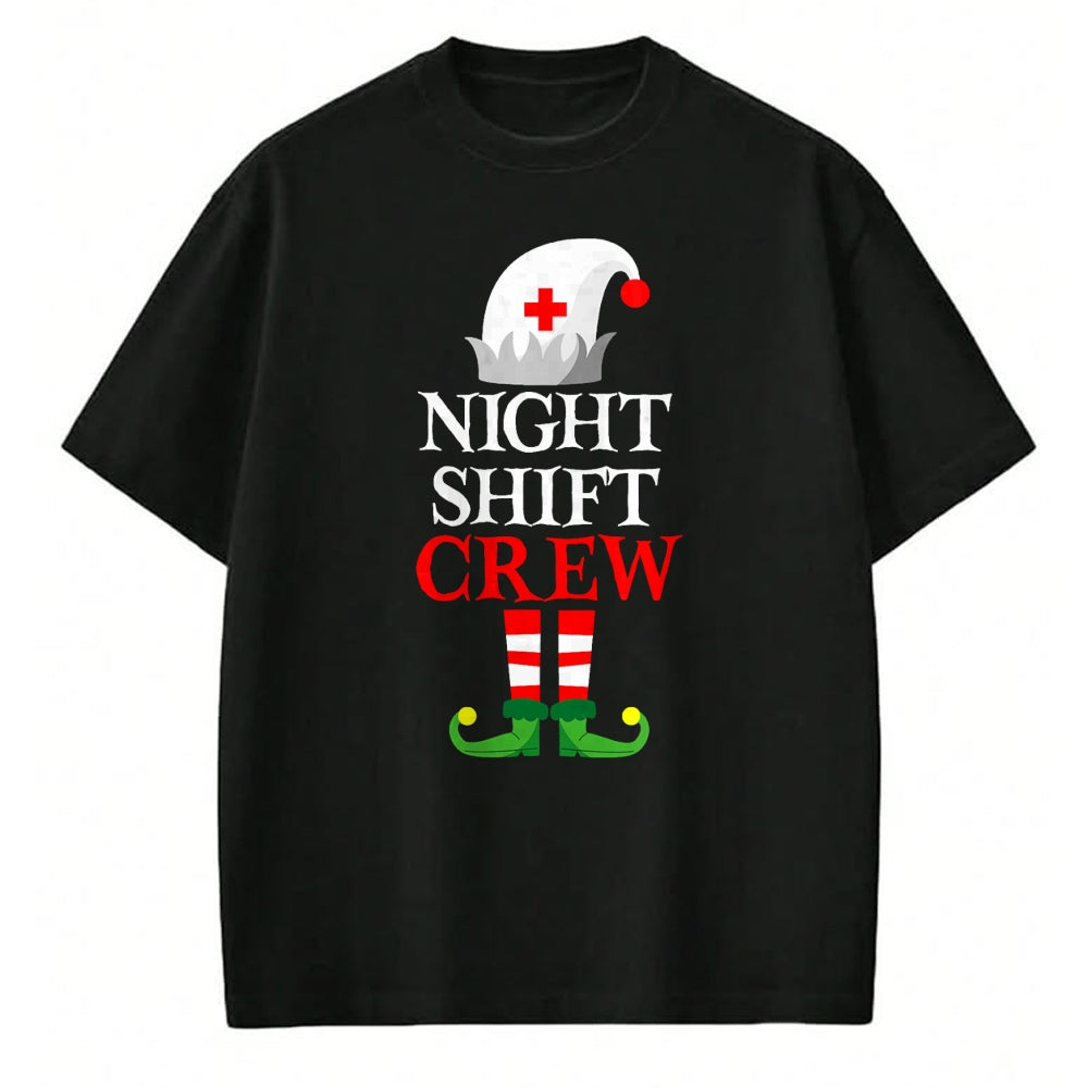 Funny Nurse Shirt, Nurse Unisex T-Shirt/Hoodie/Sweatshirt HLT00 - Elf Nursing Shirt Women, Christmas Nurse Night Shift Crew T-Shirt