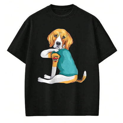 Dog Love Shirt, Dog Lover Gift T-Shirt/Hoodie/Sweatshirt HLT00 - Mother_s Day gift funny dog Mom Beagle i love mom tattoo T-Shirt