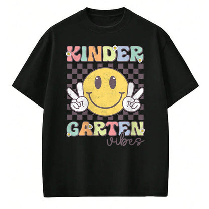 Best Student Shirt, Funny Back To School UnisexT-Shirt/Hoodie/Sweatshirt HLT00 - Kindergarten Vibes Smile Face Back to School Teachers Kids T-Shirt