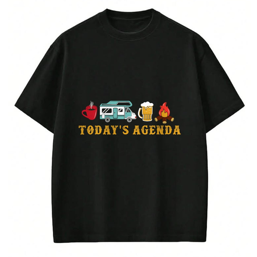Funny Camping Shirt, Gift For Camping Lover Unisex T-Shirt/Hoodie/Sweatshirt HLT00 - RV Camping Lover Agenda T-Shirt