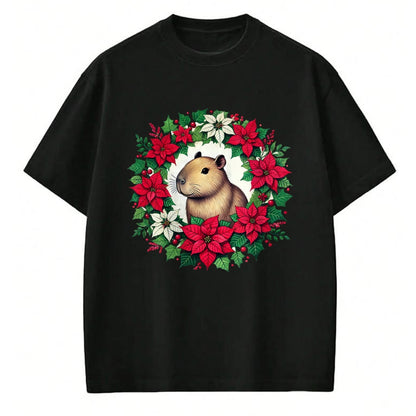 Cute Capybara Shirt, Funny Capybara UnisexT-Shirt/Hoodie/Sweatshirt HLT00 - Capybara Christmas illustration Long Sleeve T-Shirt