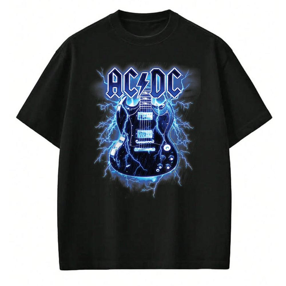 Guitar Lover Shirt, Funny Guitar UnisexT-Shirt/Hoodie/Sweatshirt HLT00 - ACDC - Lightning Guitar T-Shirt
