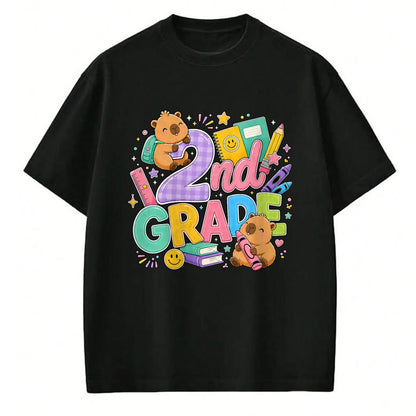 Cute Capybara Shirt, Funny Capybara Unisex T-Shirt/Hoodie/Sweatshirt HLT00 - Cute Capybara 2nd Grade Back to School Second Grader Teacher T-Shirt