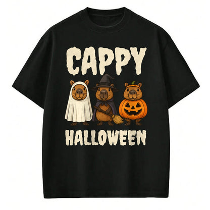 Cute Capybara Shirt, Funny Capybara UnisexT-Shirt/Hoodie/Sweatshirt HLT00 - Cappy Halloween Funny Capybara Ghost Witch Pumpkin Spooky T-Shirt