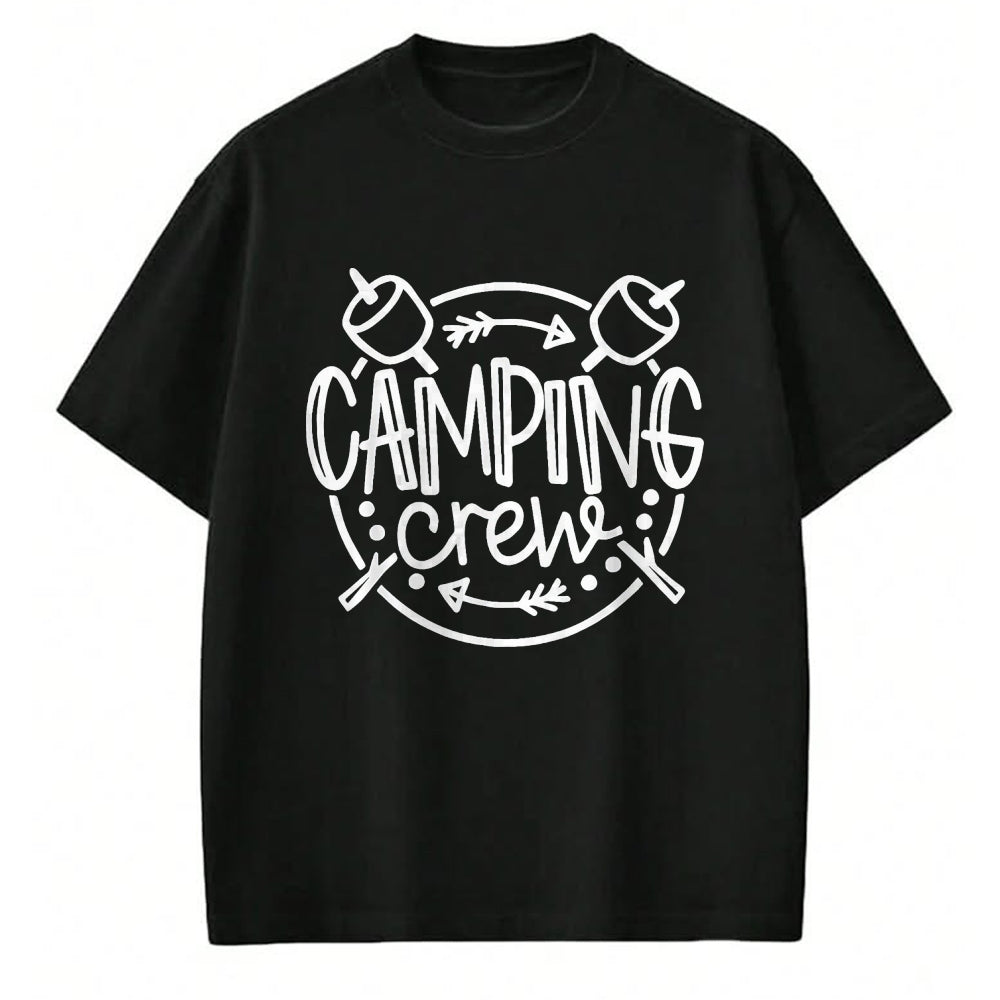 Funny Camping Shirt, Gift For Camping Lover Unisex T-Shirt/Hoodie/Sweatshirt HLT00 - Camping Matching Shirts for Family Camper Group Camping Crew T-Shirt, Women, Black, X-Large