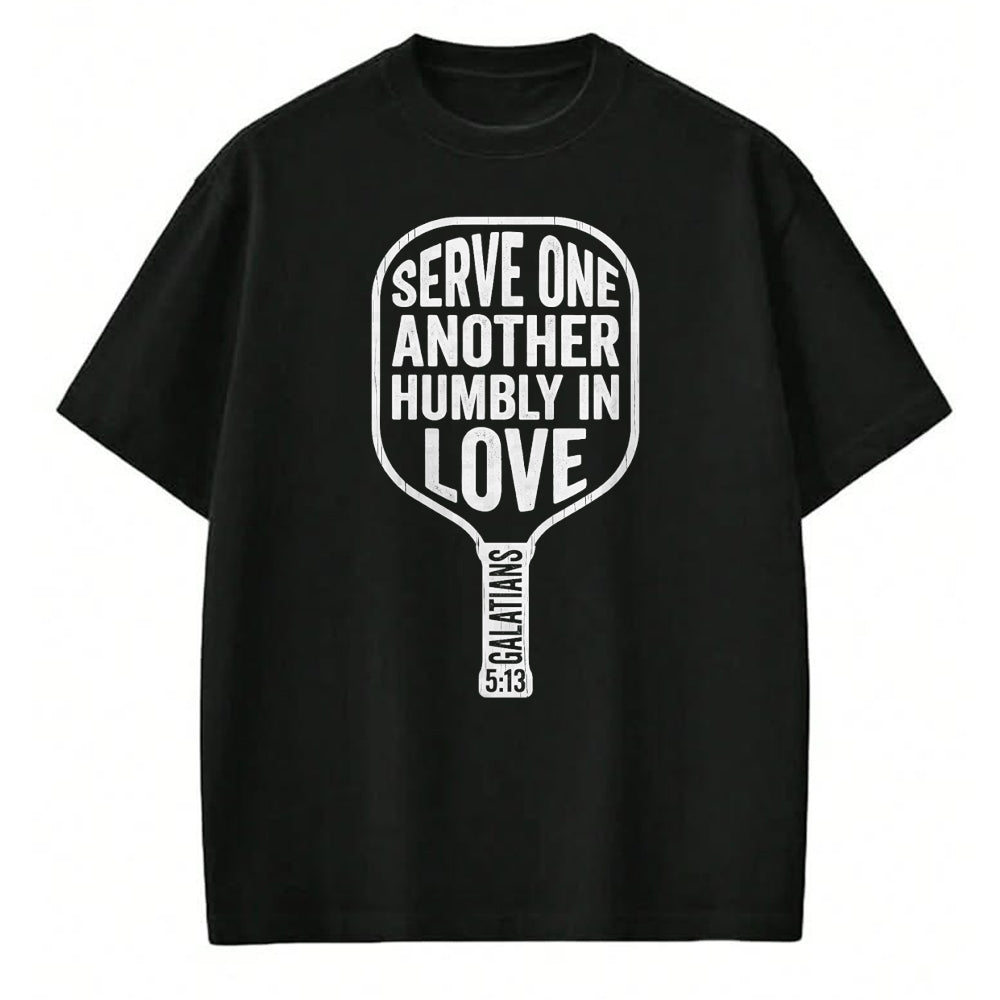 Funny Pickleball Shirt, Pickleball Lover Unisex T-Shirt/Hoodie/Sweatshirt HLT00 - Christian Pickleball Paddle with Galatians 513 T-Shirt