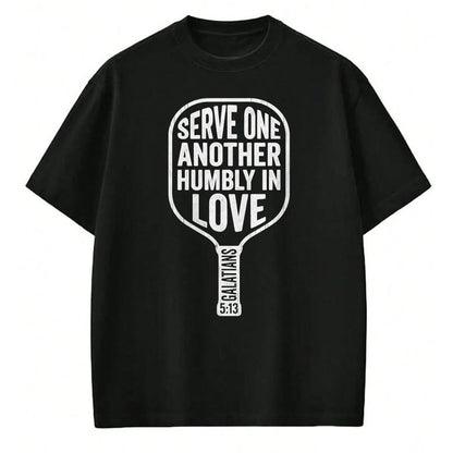 Funny Pickleball Shirt, Pickleball Lover Unisex T-Shirt/Hoodie/Sweatshirt HLT00 - Christian Pickleball Paddle with Galatians 513 T-Shirt