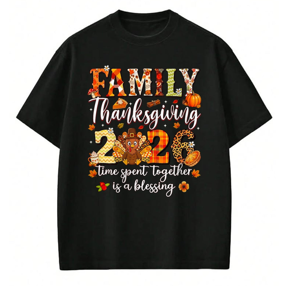 Best Thanksgiving Family Shirt , Funny Thanksgiving UnisexT-Shirt/Hoodie/Sweatshirt HLT00 - Family Thanksgiving 2026 Thankful for My Tribe Turkey T-Shirt