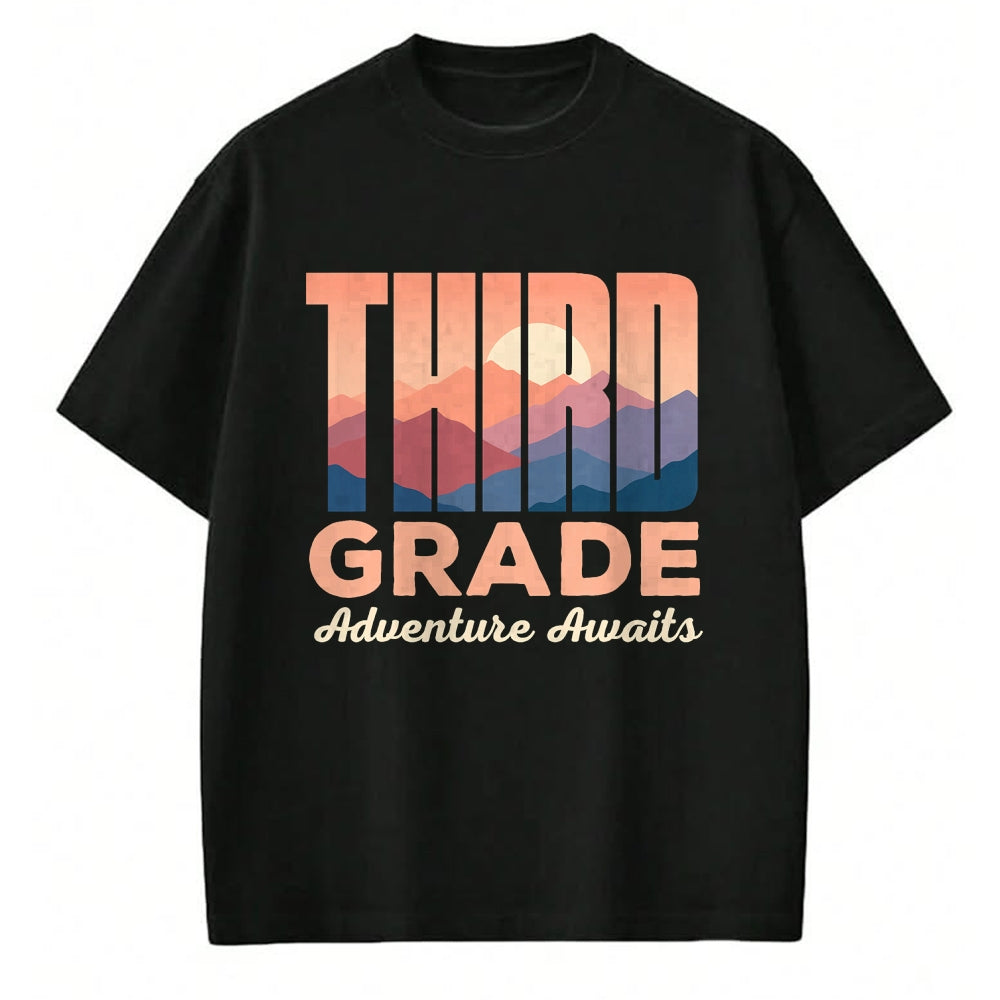 Best Student Shirt, Funny Back To School UnisexT-Shirt/Hoodie/Sweatshirt HLT00 - Third Grade Adventure Awaits First Day of 3rd Grade T-Shirt T-Shirt