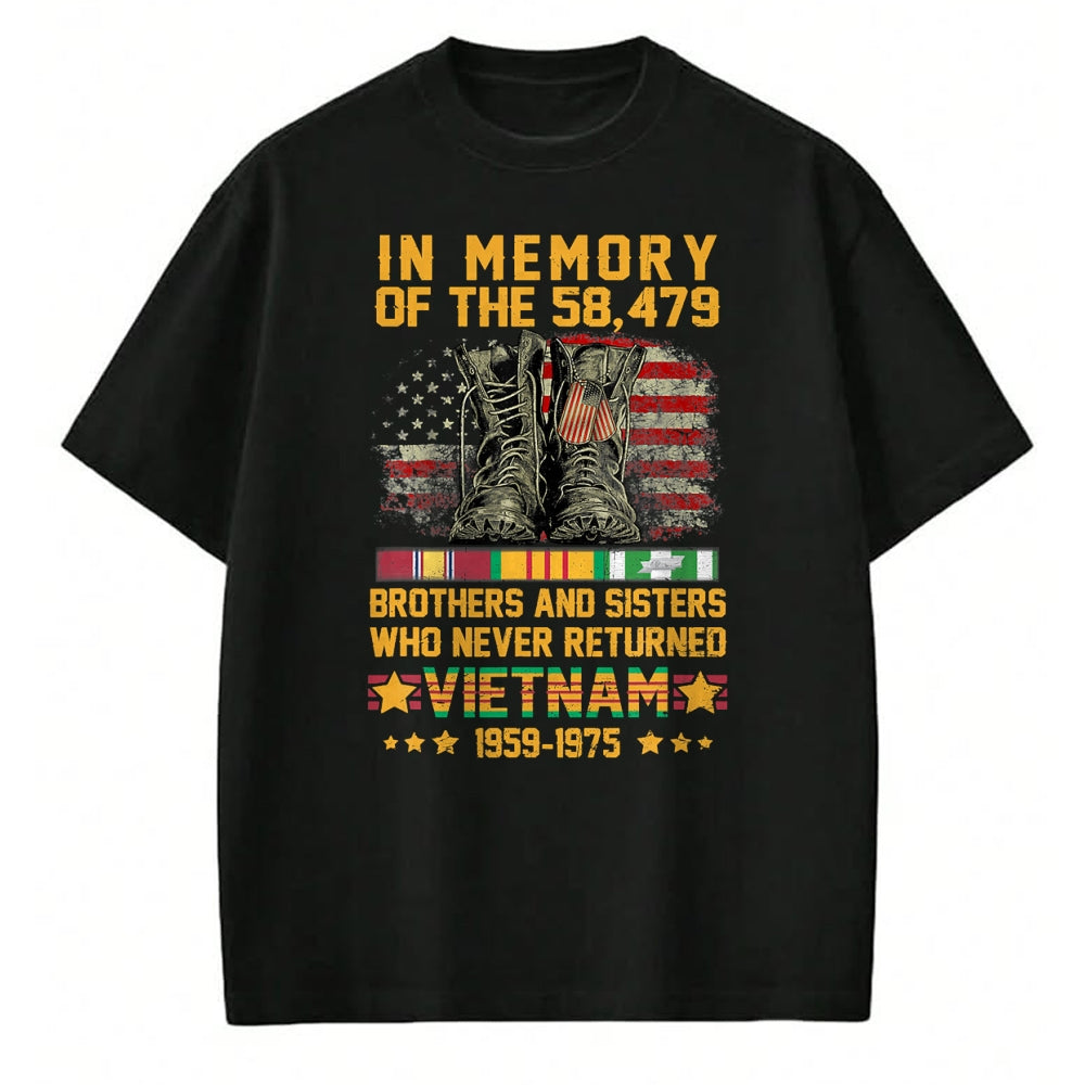 Proud Veteran Shirt, Funny Veteran UnisexT-Shirt/Hoodie/Sweatshirt HLT00 - in Memory of The 58479 Brothers and Sisters Vietnam Veteran T-Shirt