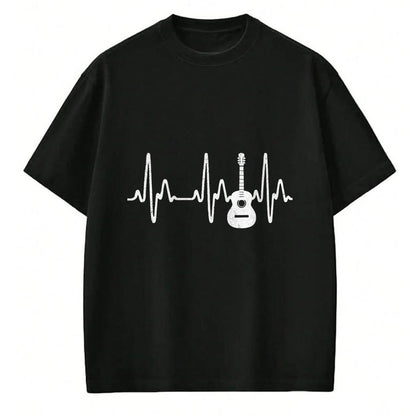 Guitar Lover Shirt, Funny Guitar UnisexT-Shirt/Hoodie/Sweatshirt HLT00 - Acoustic Guitar Heartbeat Shirt - Guitar Musician T-Shirt