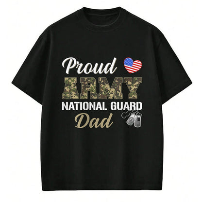 Gift for Dad Shirt, Funny Dad Unisex T-Shirt/Hoodie/Sweatshirt HLT00 – Vintage Proud Army National Guard Dad Military Pride Costume T-Shirt