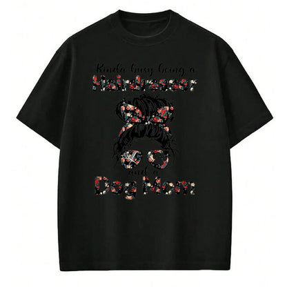 Dog Love Shirt, Dog Lover Gift T-Shirt/Hoodie/Sweatshirt HLT00 - Kinda busy Being A Hairdresser and a Dog Mom T-Shirt