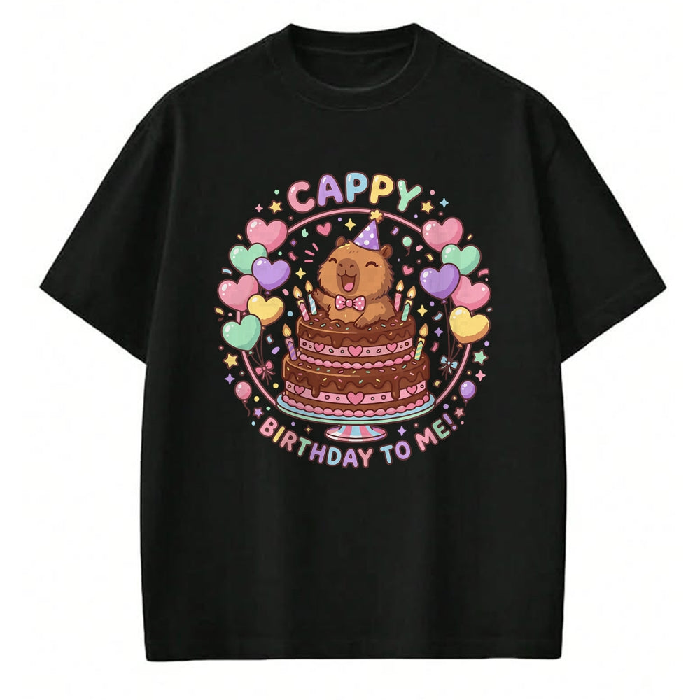 Cute Capybara Shirt, Funny Capybara UnisexT-Shirt/Hoodie/Sweatshirt HLT00 - Capybara Birthday for Kids Cappy Birthday to Me T-Shirt