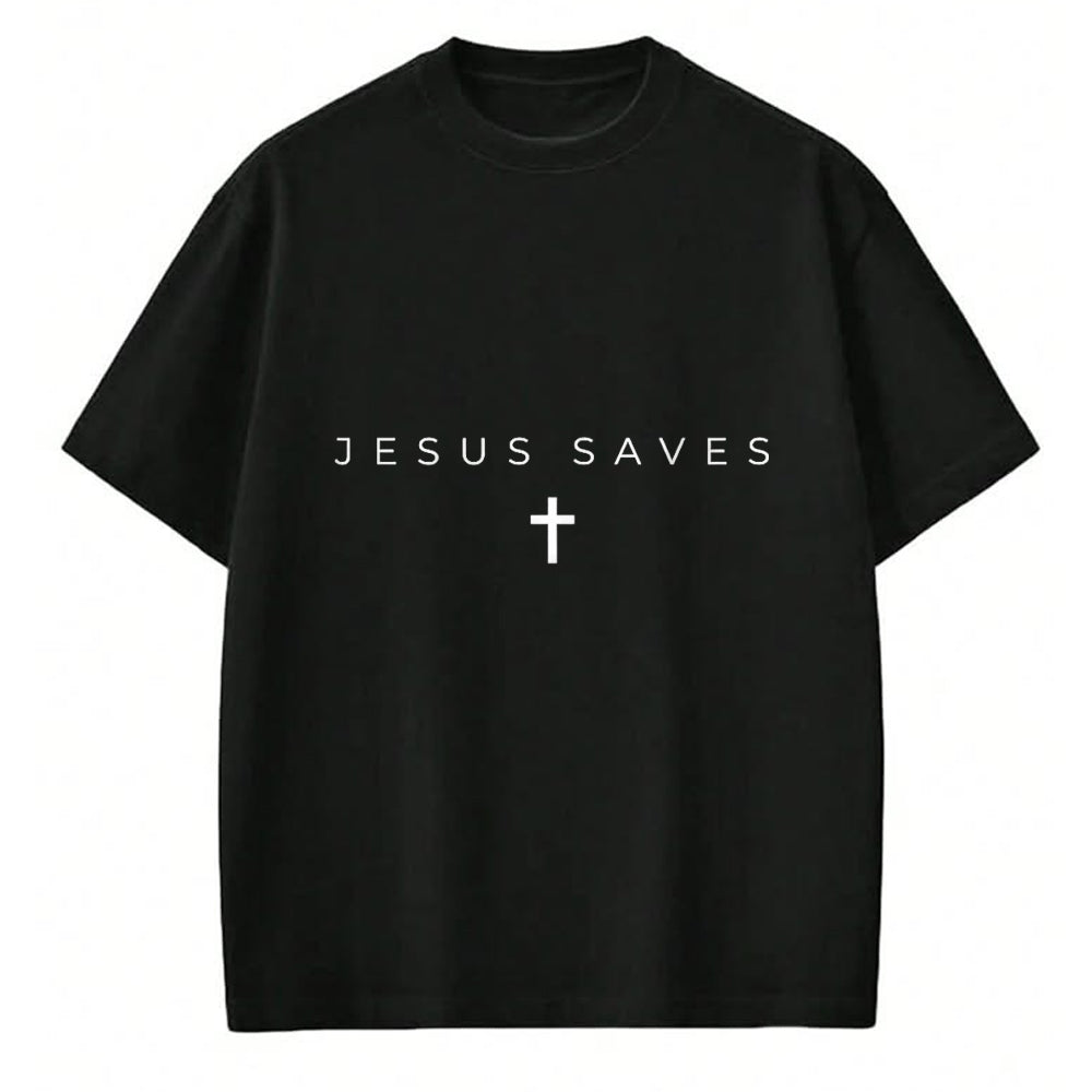 Christian Tee, Christian Faith Unisex T-Shirt/Hoodie/Sweatshirt HLT00 - Jesus Saves Cross Subtle Christian Minimal Religious Faith T-Shirt