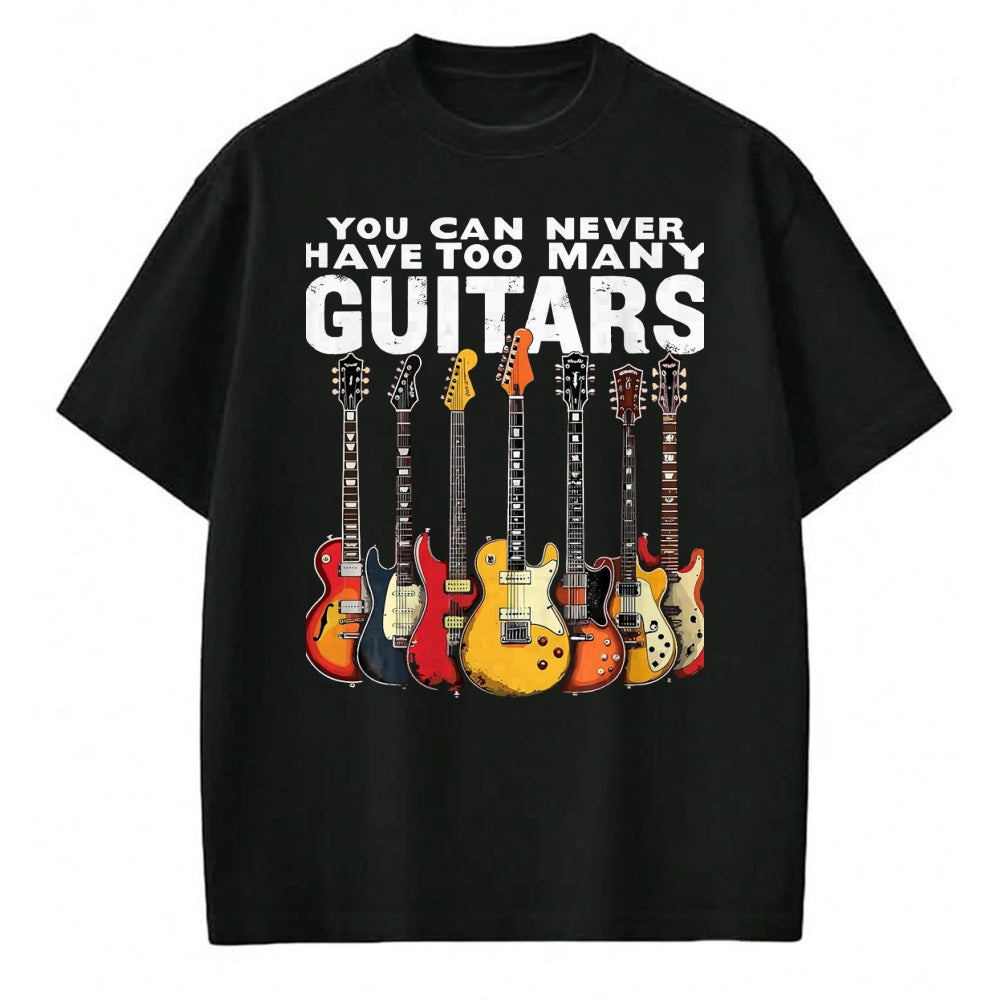 Guitar Lover Shirt, Funny Guitar UnisexT-Shirt/Hoodie/Sweatshirt HLT00 - You Can Never Have Too Many Guitars Music Guitar T-Shirt, Men, Black, 3X-Large