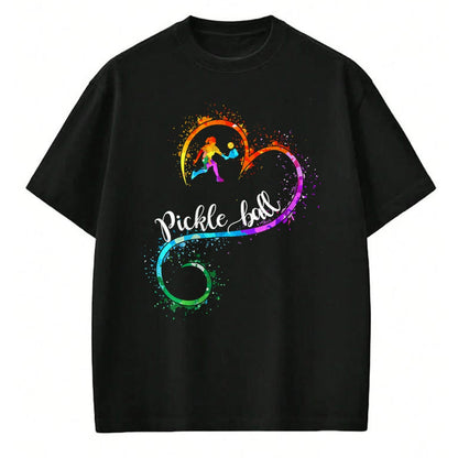 Funny Pickleball Shirt, Pickleball Lover Unisex T-Shirt/Hoodie/Sweatshirt HLT00 - I Love Pickleball Watercolors Funny Pickleball Girl Player T-Shirt