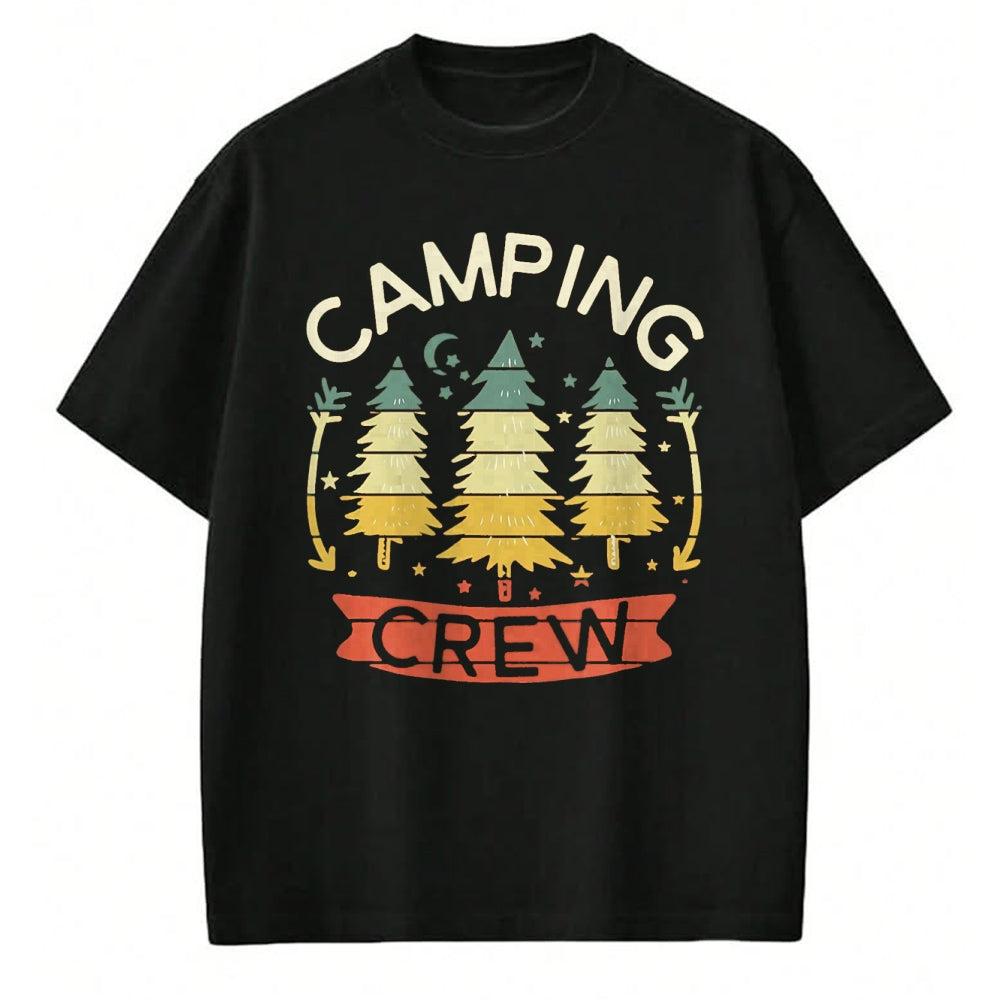 Funny Camping Shirt, Gift For Camping Lover Unisex T-Shirt/Hoodie/Sweatshirt HLT00 - Camping Crew Shirt Kids Family Camping Shirts Matching Group T-Shirt, Men, Black, 3X-Large