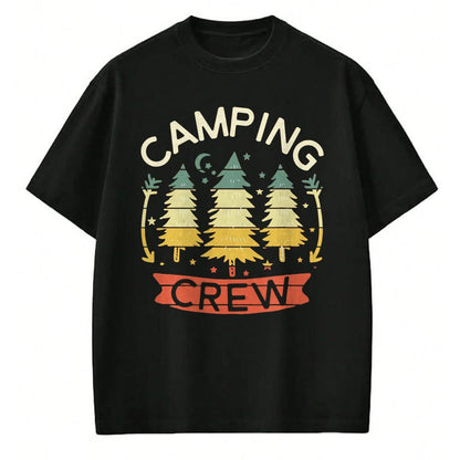 Funny Camping Shirt, Gift For Camping Lover Unisex T-Shirt/Hoodie/Sweatshirt HLT00 - Camping Crew Shirt Kids Family Camping Shirts Matching Group T-Shirt, Men, Black, 3X-Large
