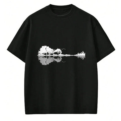 Guitar Lover Shirt, Funny Guitar UnisexT-Shirt/Hoodie/Sweatshirt HLT00 - Retro Forest Funny Nature Guitar Classic Music T-Shirt