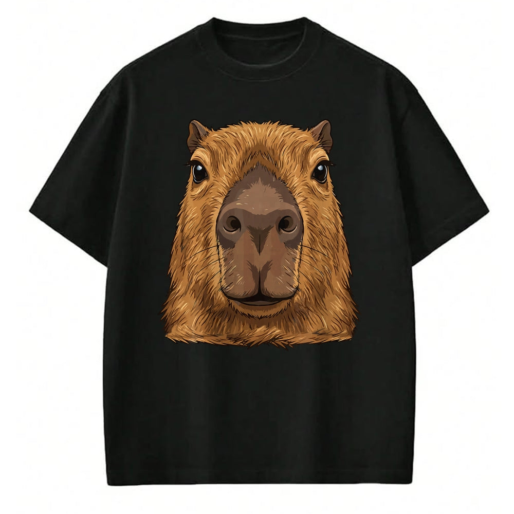 Cute Capybara Shirt, Funny Capybara Unisex T-Shirt/Hoodie/Sweatshirt HLT00 - Capybara Face Cute Animal Capybaras Lover T-Shirt
