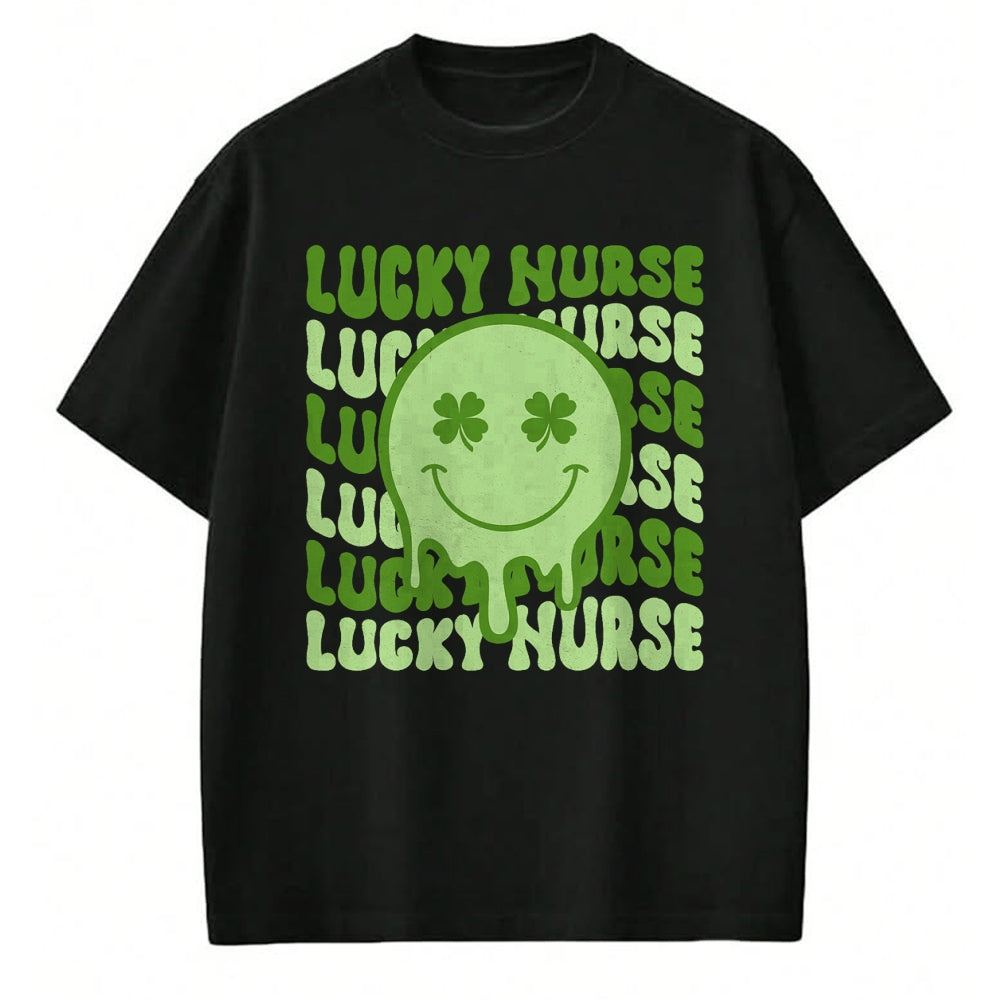 Patrick Day Shirts for Family, Funny Patrick Day shirts, st patrick's day Unisex T-Shirt/Hoodie/Sweatshirt HLT00 - Lucky Nurse Retro Groovy St Patrick Day Hippie Shamrock T-Shirt