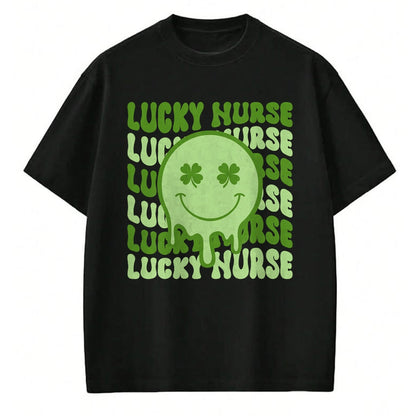 Patrick Day Shirts for Family, Funny Patrick Day shirts, st patrick's day Unisex T-Shirt/Hoodie/Sweatshirt HLT00 - Lucky Nurse Retro Groovy St Patrick Day Hippie Shamrock T-Shirt