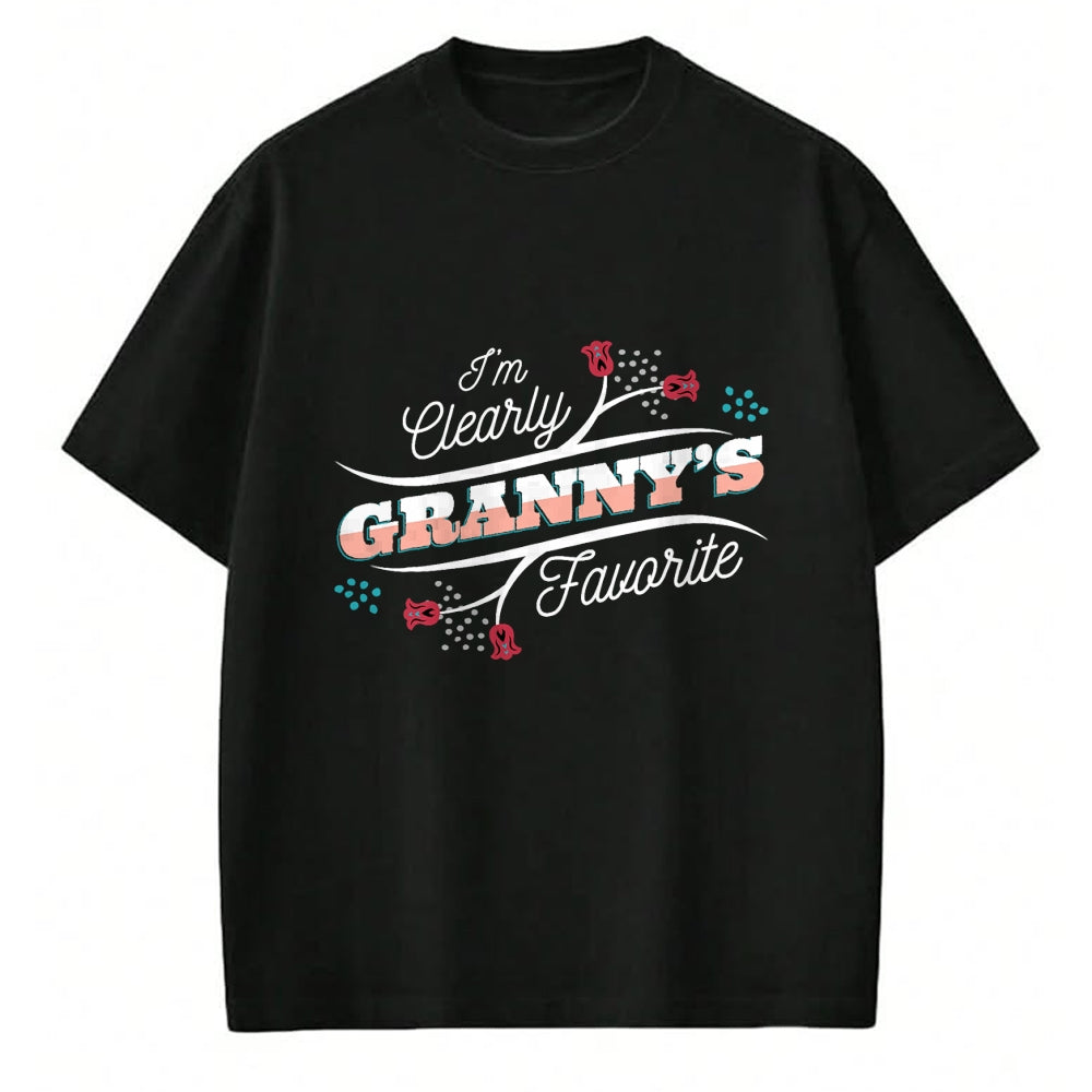 Best Grandma Shirt, Proud Grandma Unisex T-Shirt/Hoodie/Sweatshirt HLT00 - I'm Clearly Granny's Favorite Grandson Granddaughter Grandma T-Shirt