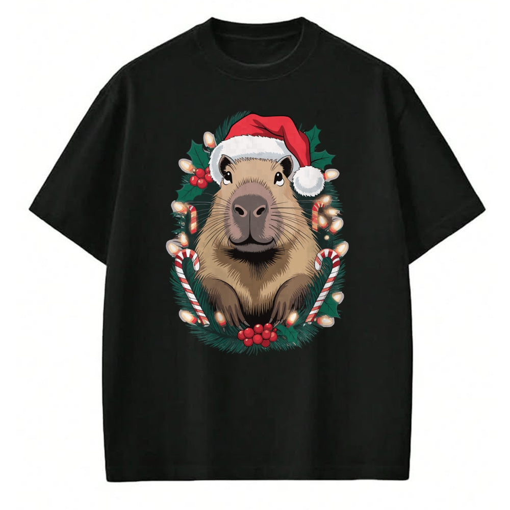 Cute Capybara Shirt, Funny Capybara Unisex T-Shirt/Hoodie/Sweatshirt HLT00 - Capybara Christmas Long Sleeve T-Shirt (3)