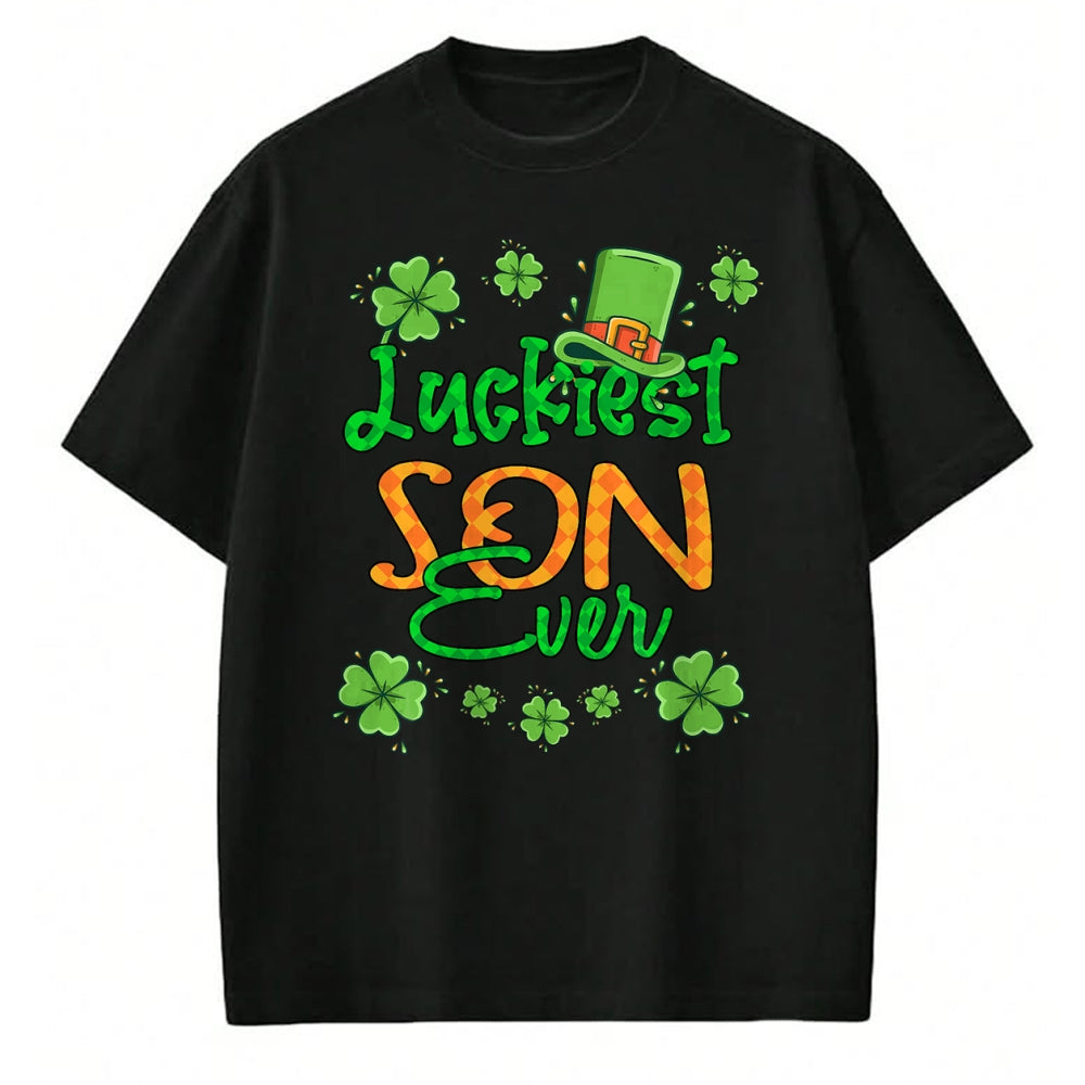 Patrick Day Shirts for Family, Funny Patrick Day shirts, st patrick's day Unisex T-Shirt/Hoodie/Sweatshirt HLT00 - Boy St Patrick Day Luckiest Son Ever St Patricks Day T-Shirt