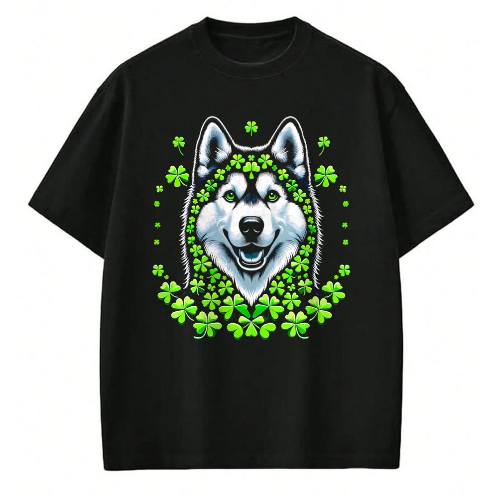 Patrick Day Shirts for Family, Funny Patrick Day shirts, st patrick's day Unisex T-Shirt/Hoodie/Sweatshirt HLT00 - Husky Irish Shamrock Clover St Patrick Day Dog Lover T-Shirt