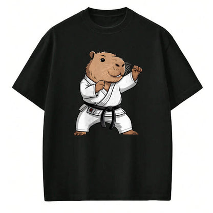 Cute Capybara Shirt, Funny Capybara Unisex T-Shirt/Hoodie/Sweatshirt HLT00 - Martial Arts Capybara Funny Karate Taekwondo Jiu Jitsu Judo T-Shirt