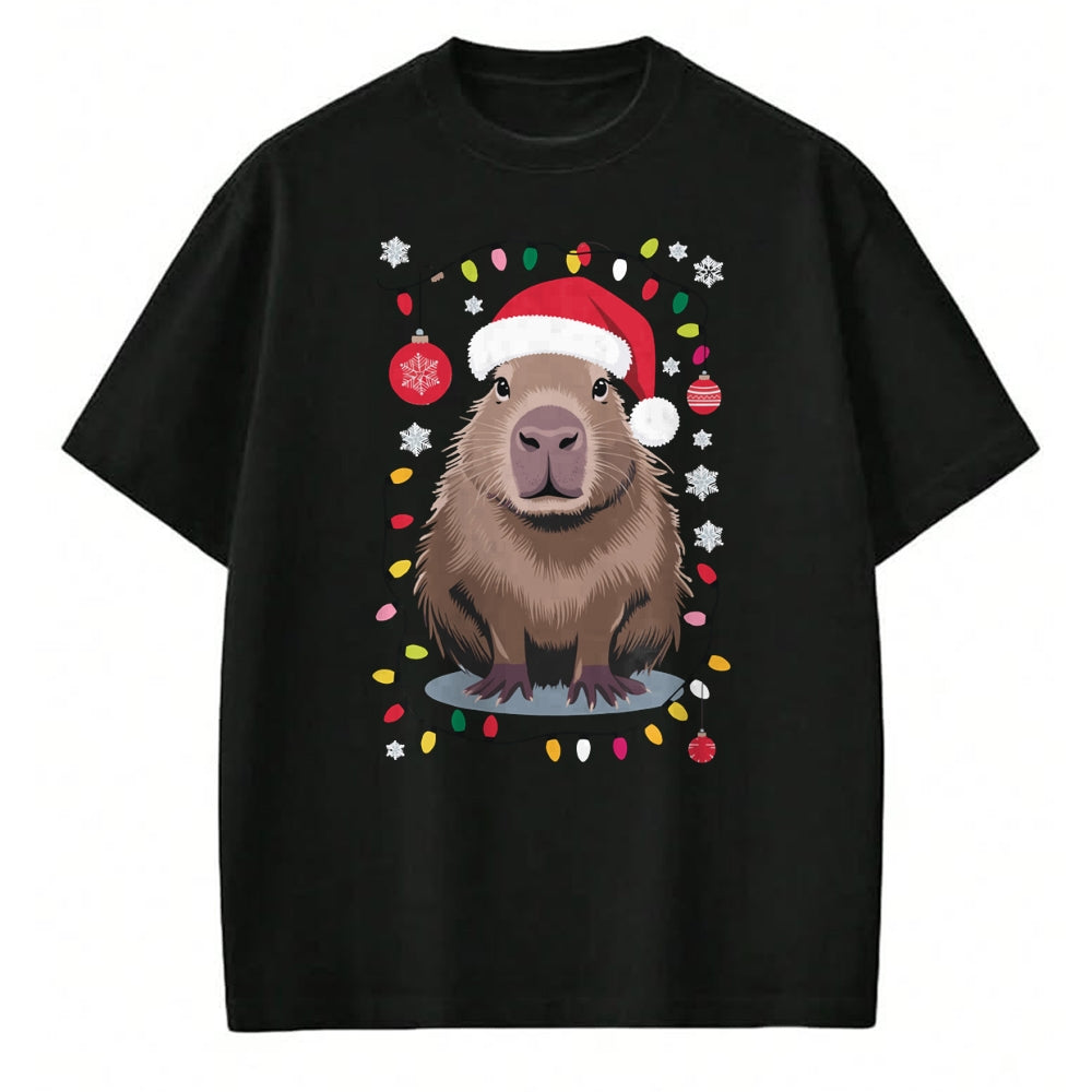 Cute Capybara Shirt, Funny Capybara UnisexT-Shirt/Hoodie/Sweatshirt HLT00 - Capybara Christmas Long Sleeve T-Shirt