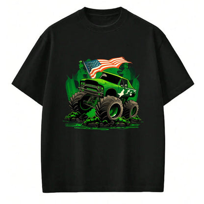Patrick Day Shirts for Family, Funny Patrick Day shirts, st patrick's day Unisex T-Shirt/Hoodie/Sweatshirt HLT00 - Funny Leprechaun Monster Truck Shamrock St Patrick Day Boys T-Shirt