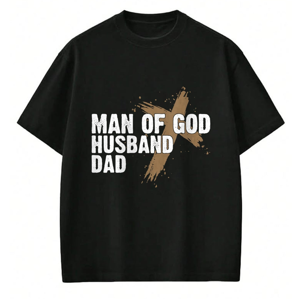 Gift for Dad Shirt, Funny Dad Unisex T-Shirt/Hoodie/Sweatshirt HLT00 – Man Of God Husband Dad Religious Cross Father_s Day Faith T-Shirt