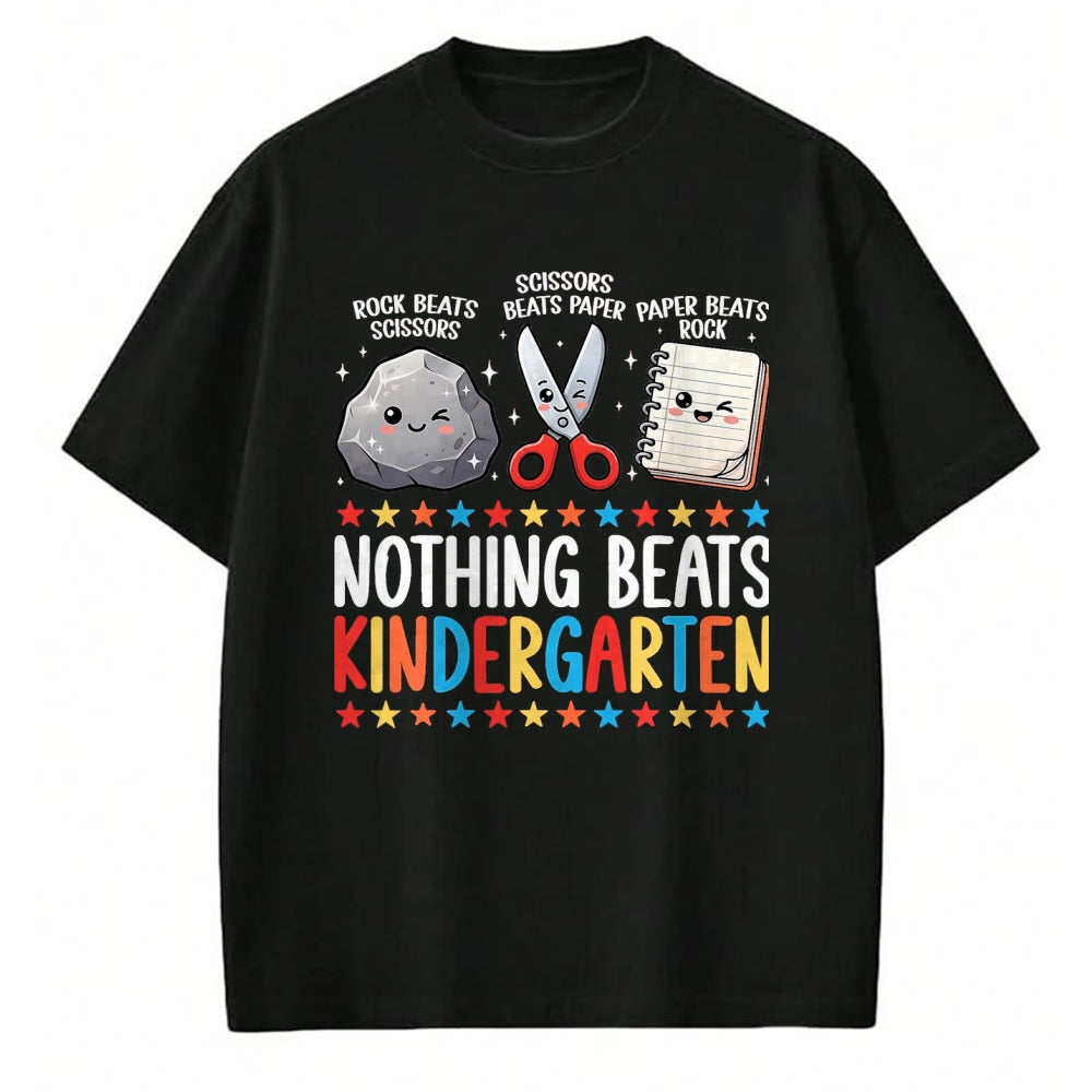 Best Student Shirt, Funny Back To School UnisexT-Shirt/Hoodie/Sweatshirt HLT00 - Nothing Beats Kindergarten Funny Back to School Kids Teacher T-Shirt, Men, Black, 3X-Large