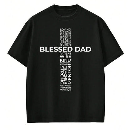 Christian Tee, Christian Faith Unisex T-Shirt/Hoodie/Sweatshirt HLT00 - Christian Blessed Dad Cross Father_s Day Shirt T-Shirt