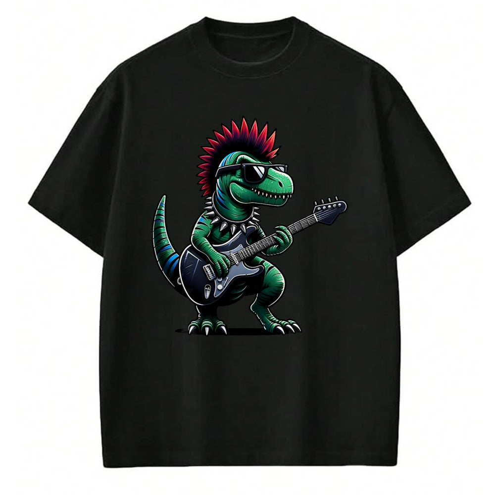 Guitar Lover Shirt, Funny Guitar UnisexT-Shirt/Hoodie/Sweatshirt HLT00 - Cute Punk Dinosaur, Rock_n Roll Goth Dino, Guitar Band Funny T-Shirt