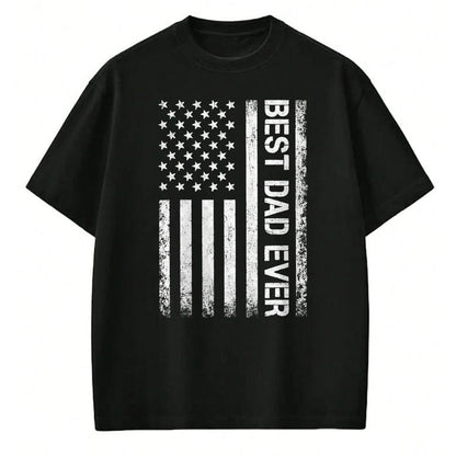 Gift for Dad Shirt, Funny Dad Unisex T-Shirt/Hoodie/Sweatshirt HLT00 – Best dad ever US American flag gift for father_s day T-Shirt