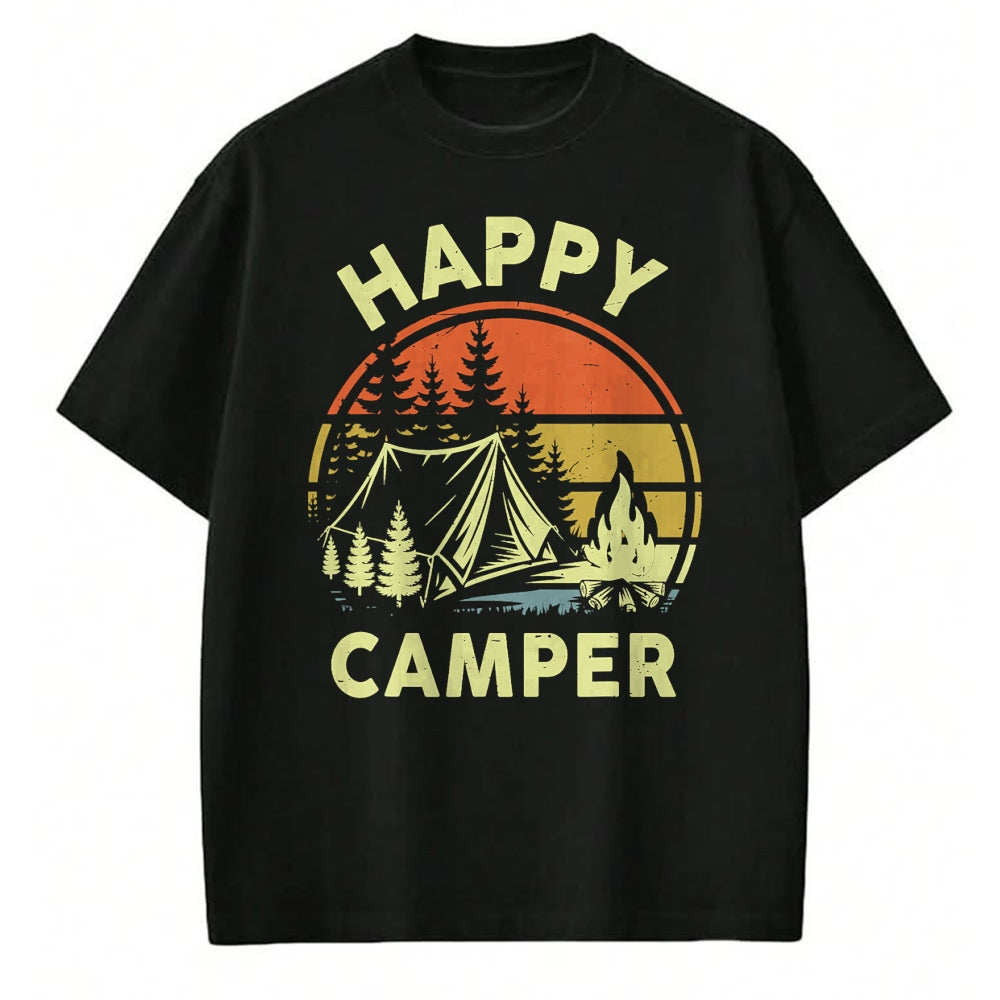 Funny Camping Shirt, Gift For Camping Lover Unisex T-Shirt/Hoodie/Sweatshirt HLT00 - One Happy Camper Toddler Boy Funny Camping Campfire Puns T-Shirt