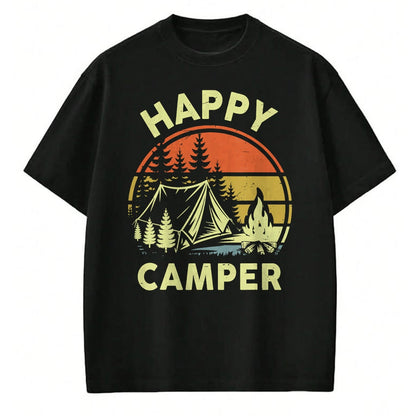 Funny Camping Shirt, Gift For Camping Lover Unisex T-Shirt/Hoodie/Sweatshirt HLT00 - One Happy Camper Toddler Boy Funny Camping Campfire Puns T-Shirt