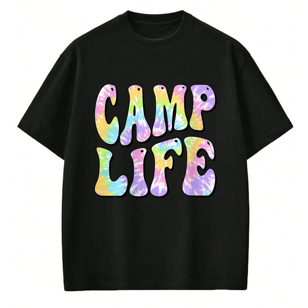 Funny Camping Shirt, Gift For Camping Lover Unisex T-Shirt/Hoodie/Sweatshirt HLT00 - Camping Summer for Girls Summer Camp Tie-Die Retro T-Shirt